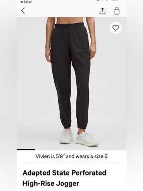 lululemon athletica adapted state black joggers